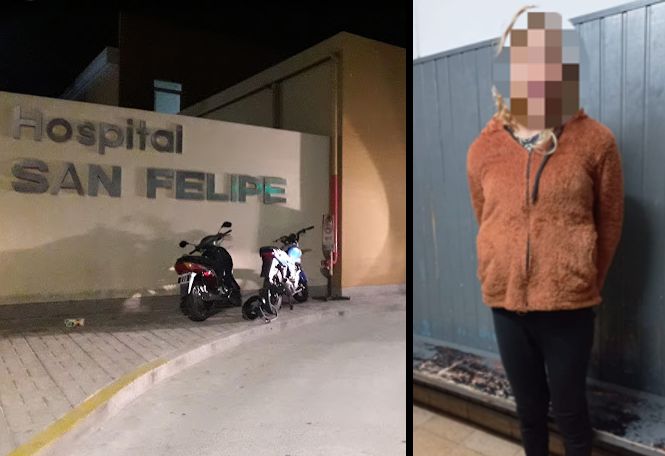 travestí detenido en el hospital san felipe