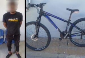 arrestado por robar una bicicleta