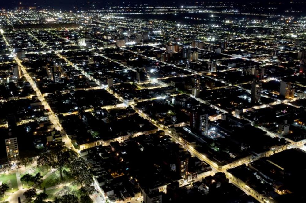 san nicolás iluminada con luz led