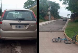 niño chocado por un auto