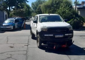 choque entre moto y camioneta en san nicolas