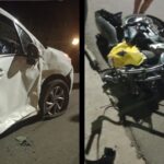 accidente de transito entre auto y moto