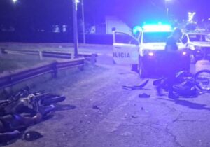 accidente de transito entre dos motos