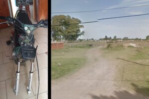 moto encontrada abandonada en san nicolas