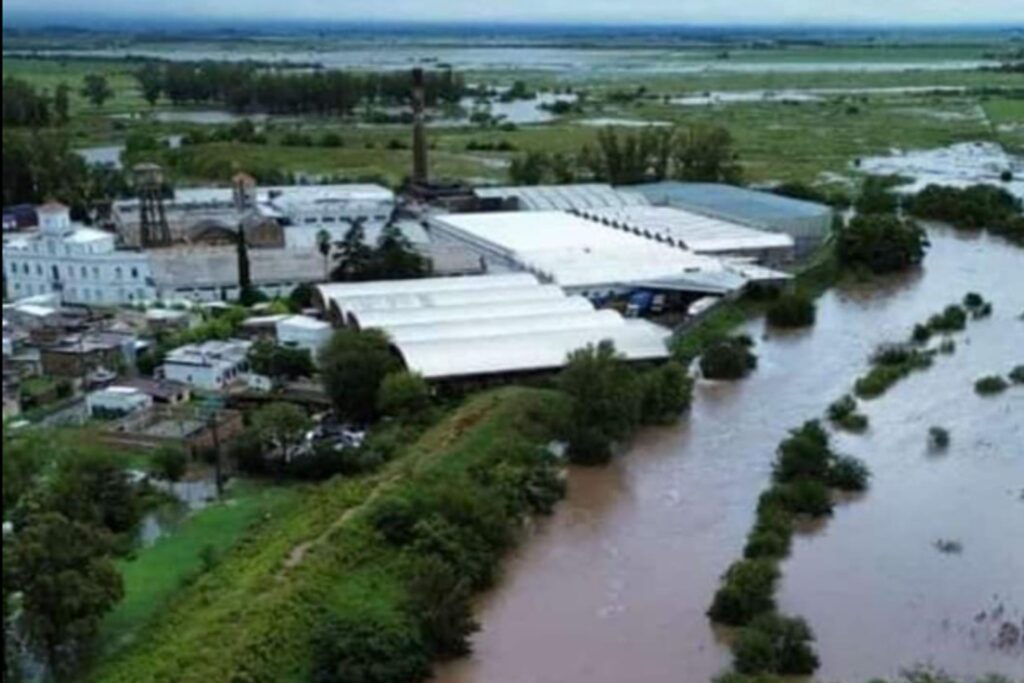 arroyo la emilia desbordado