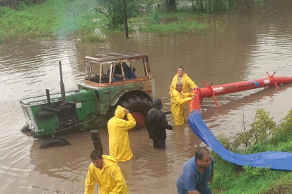 arroyo de la emilia controlado por la lluvias