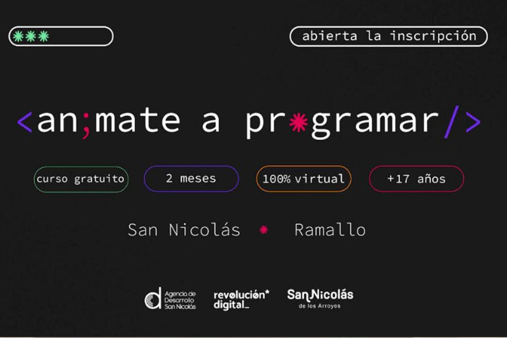 curso de programación gratuito en san nicolas