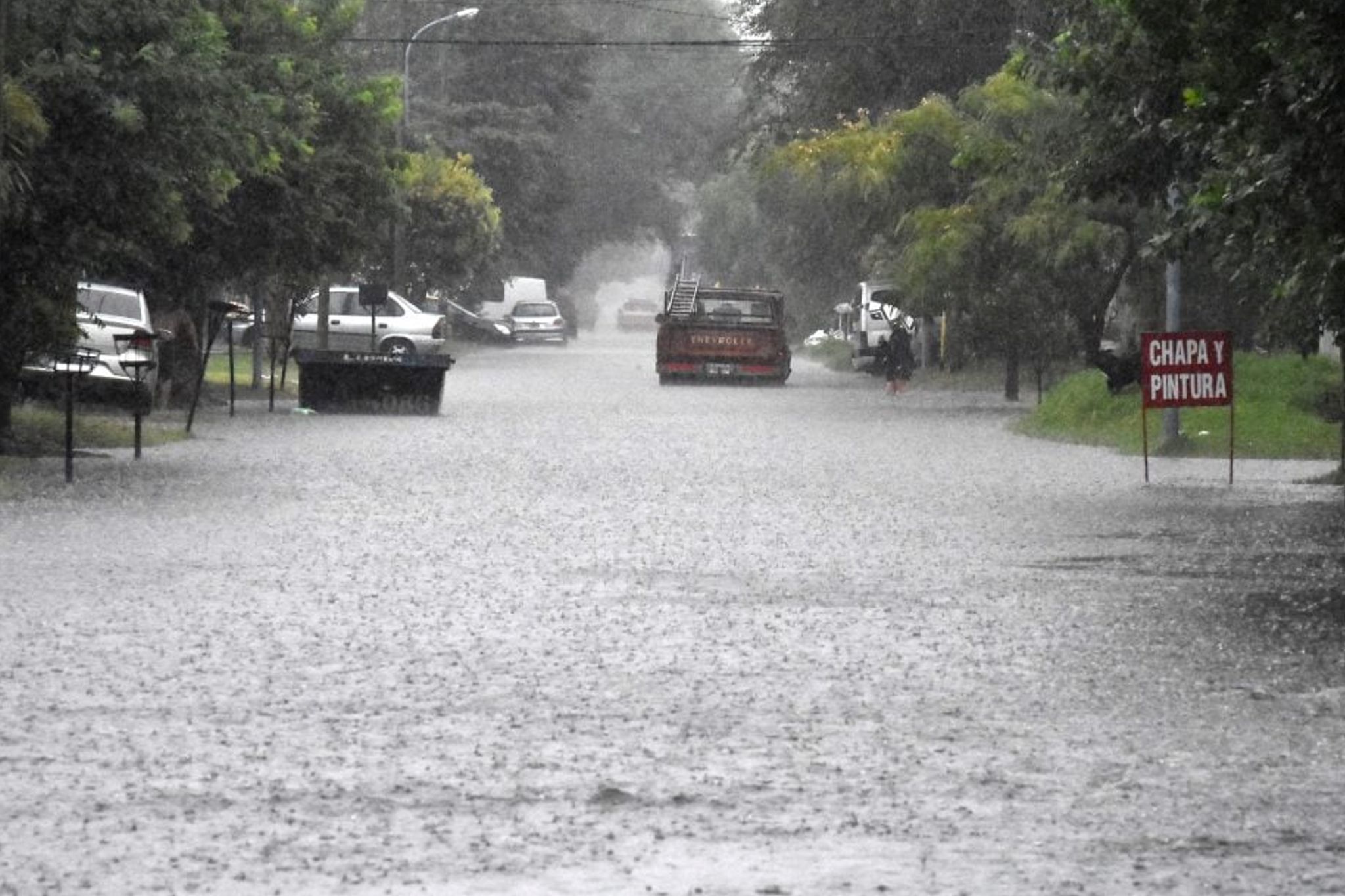 inundación por el temporal en san nicolas