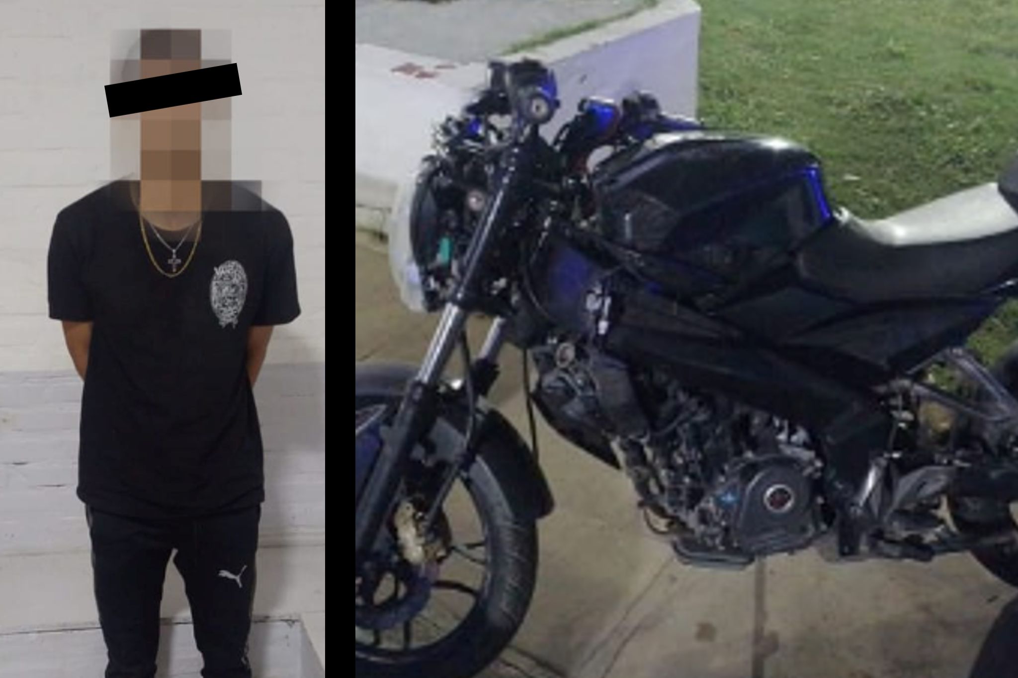 detenido con una moto con su numeración adulterada