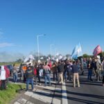 protesta trabajadores metalúrgico cortaron la autopista buenos aires rosario