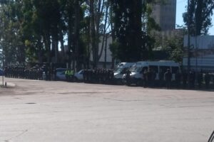 operativo policial por la visita del gobernador de la provincia de buenos aires a san nicolas