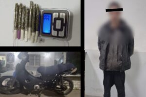 detenido con porro y una moto robada en san nicolas