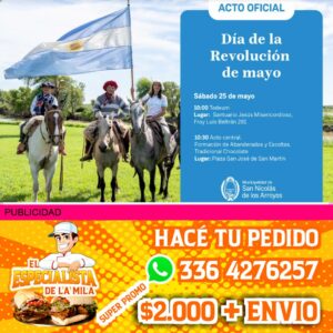 acto por el 214º ANIVERSARIO DE LA REVOLUCIÓN DE MAYO en san nicolas