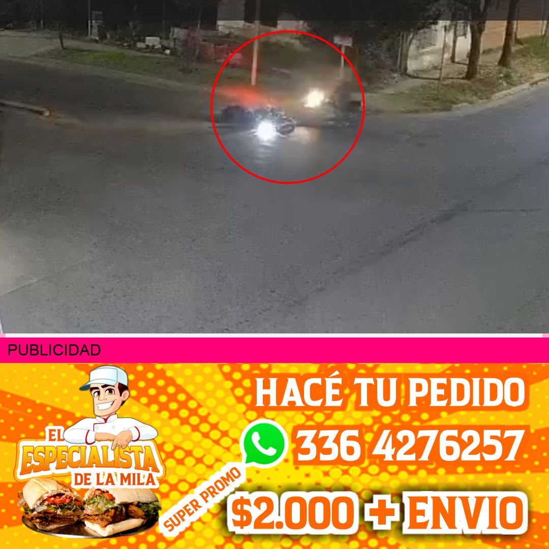 motociclista pierde el control en san nicolás