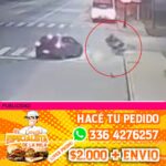 choque entre una moto y un motociclista en san nicolas