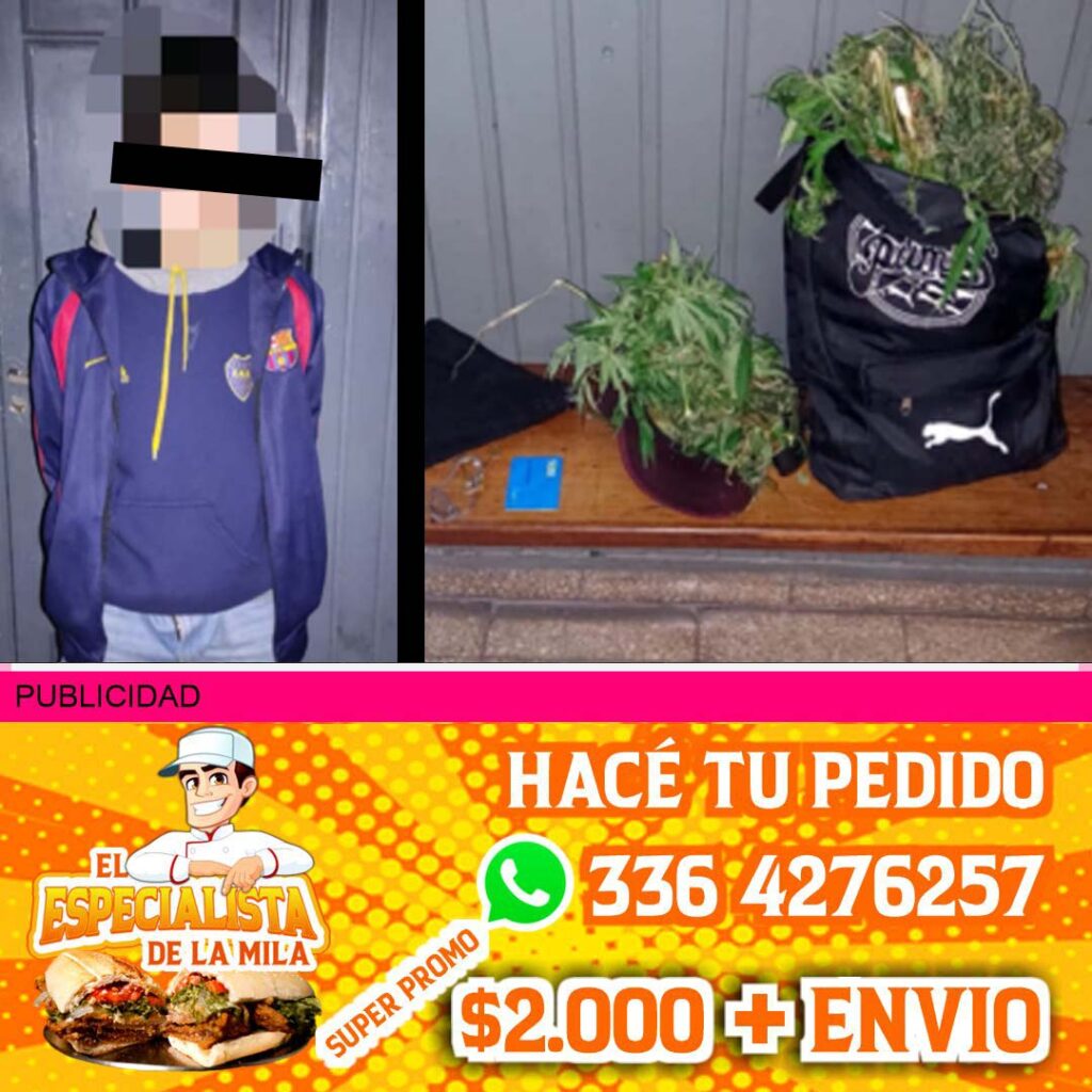 dos hermanos detenidos con un kilogramos de marihuana en san nicolas