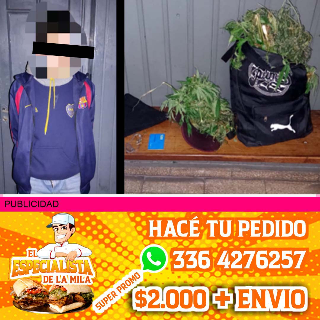 dos hermanos detenidos con un kilogramos de marihuana en san nicolas