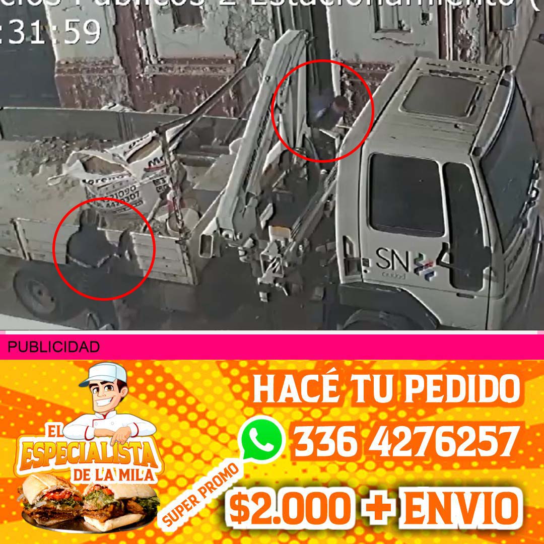 robo captado por las cámaras de monitoreo de la municipalidad de san nicolas