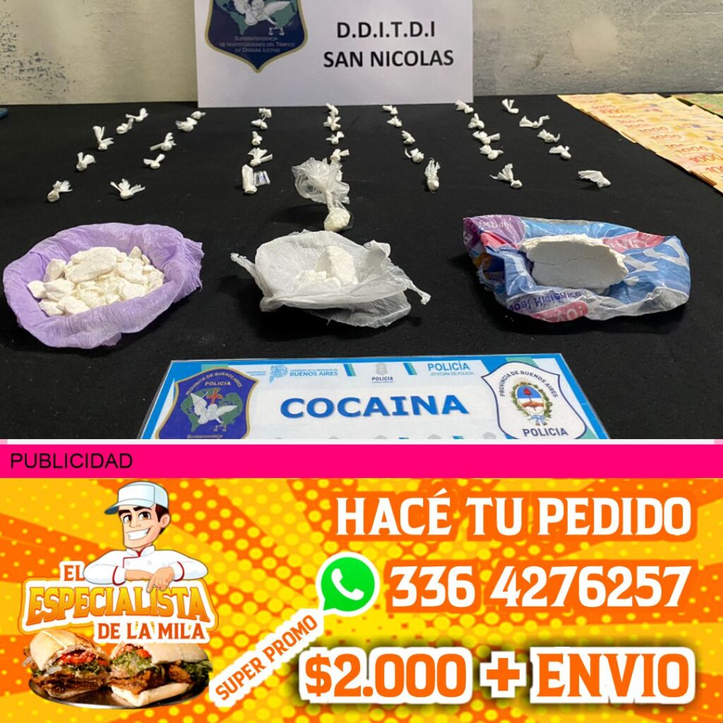 allanamiento positivo por venta de droga en san Nicolás