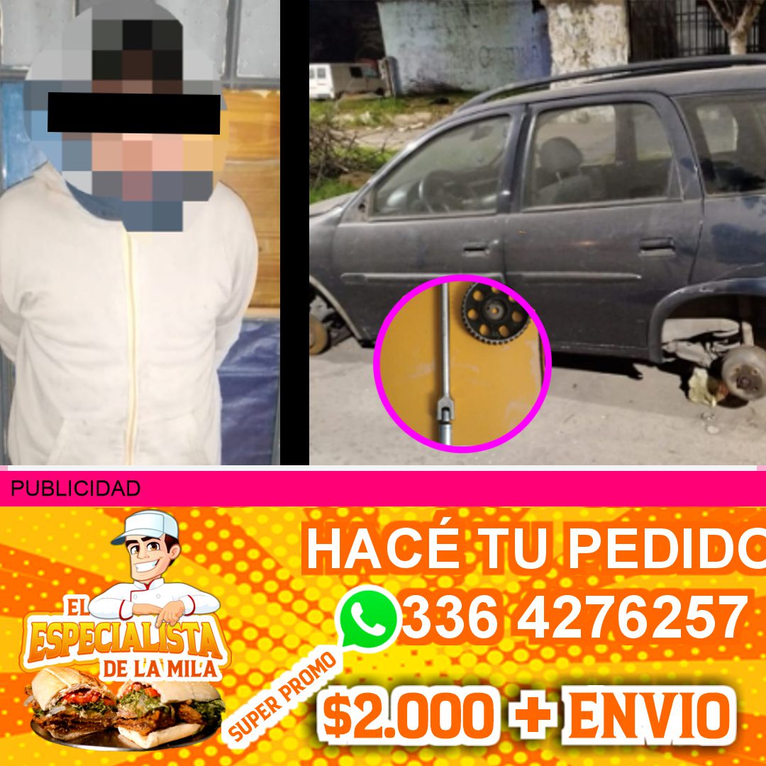 auto desmantelado en san Nicolás