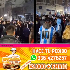 festejos del triunfo argentino en san icolas