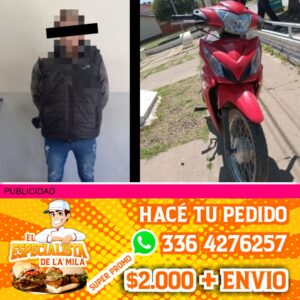 moto robada recuperada en san Nicolás