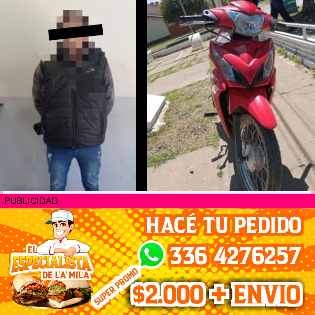 moto robada recuperada en san Nicolás