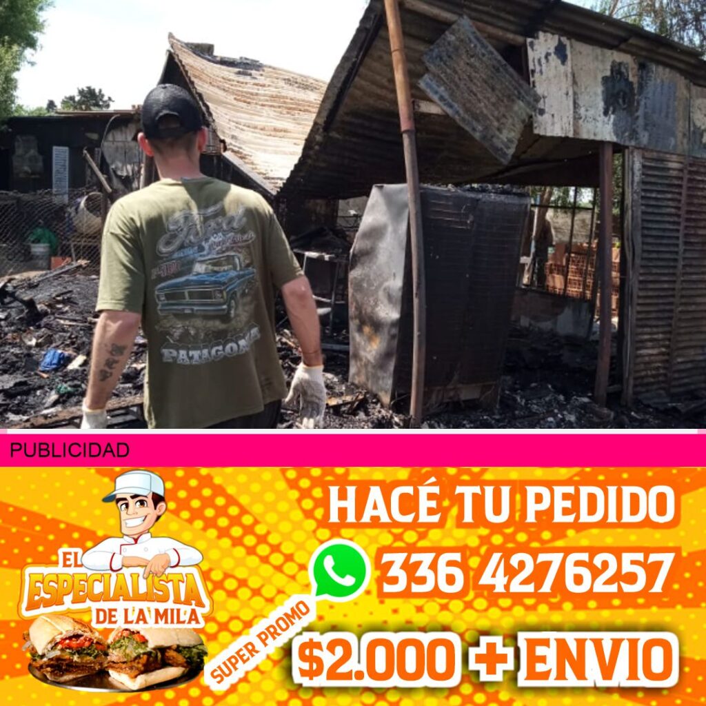 incendio de una vivienda en san nicolas