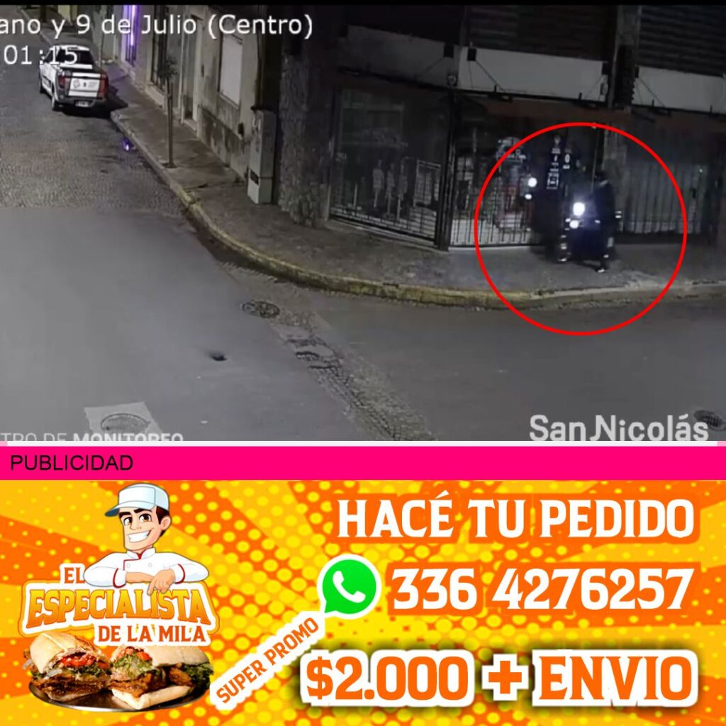 robo de motocicleta captado por cámaras de seguridad