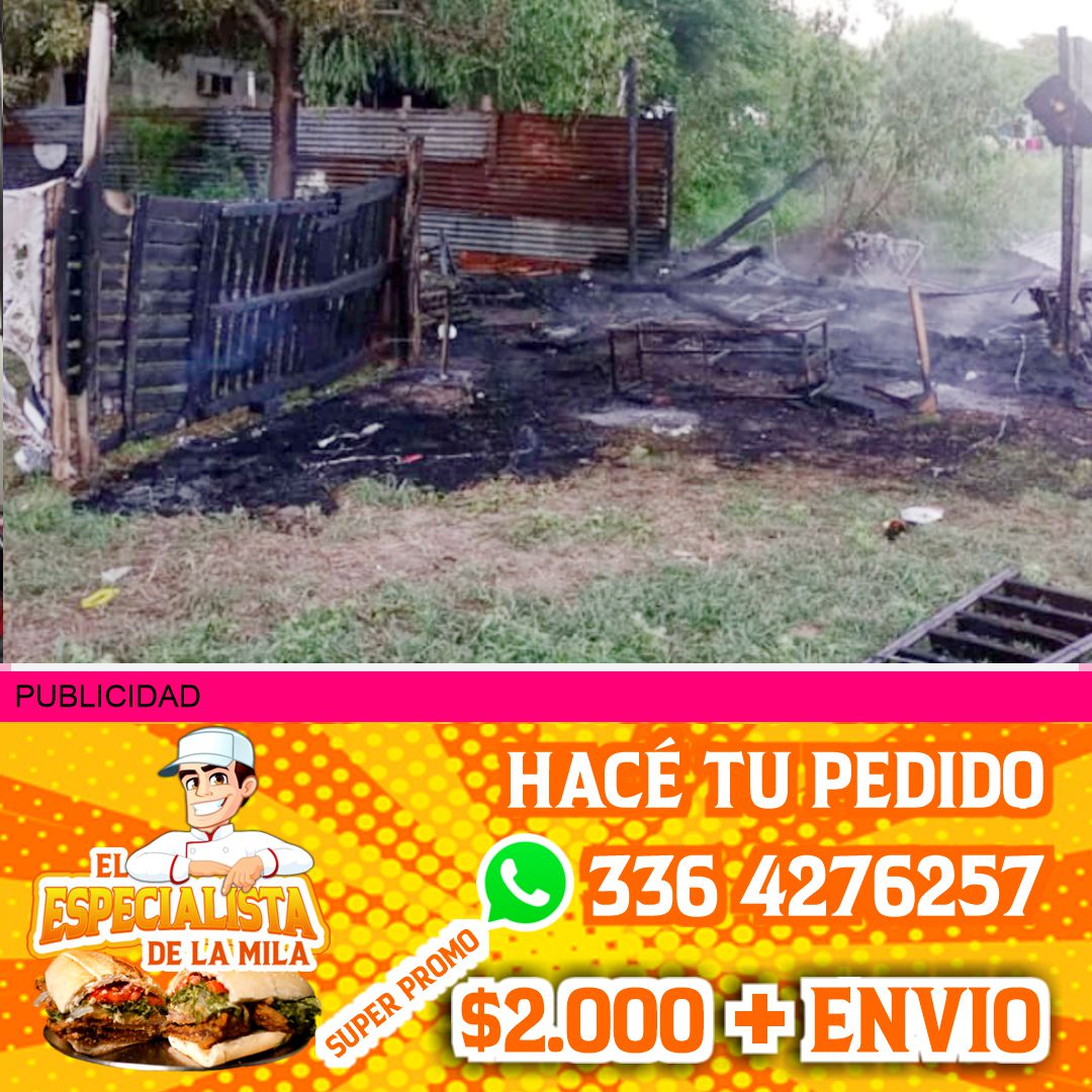 incendio de una vivienda precaria en san nicolas