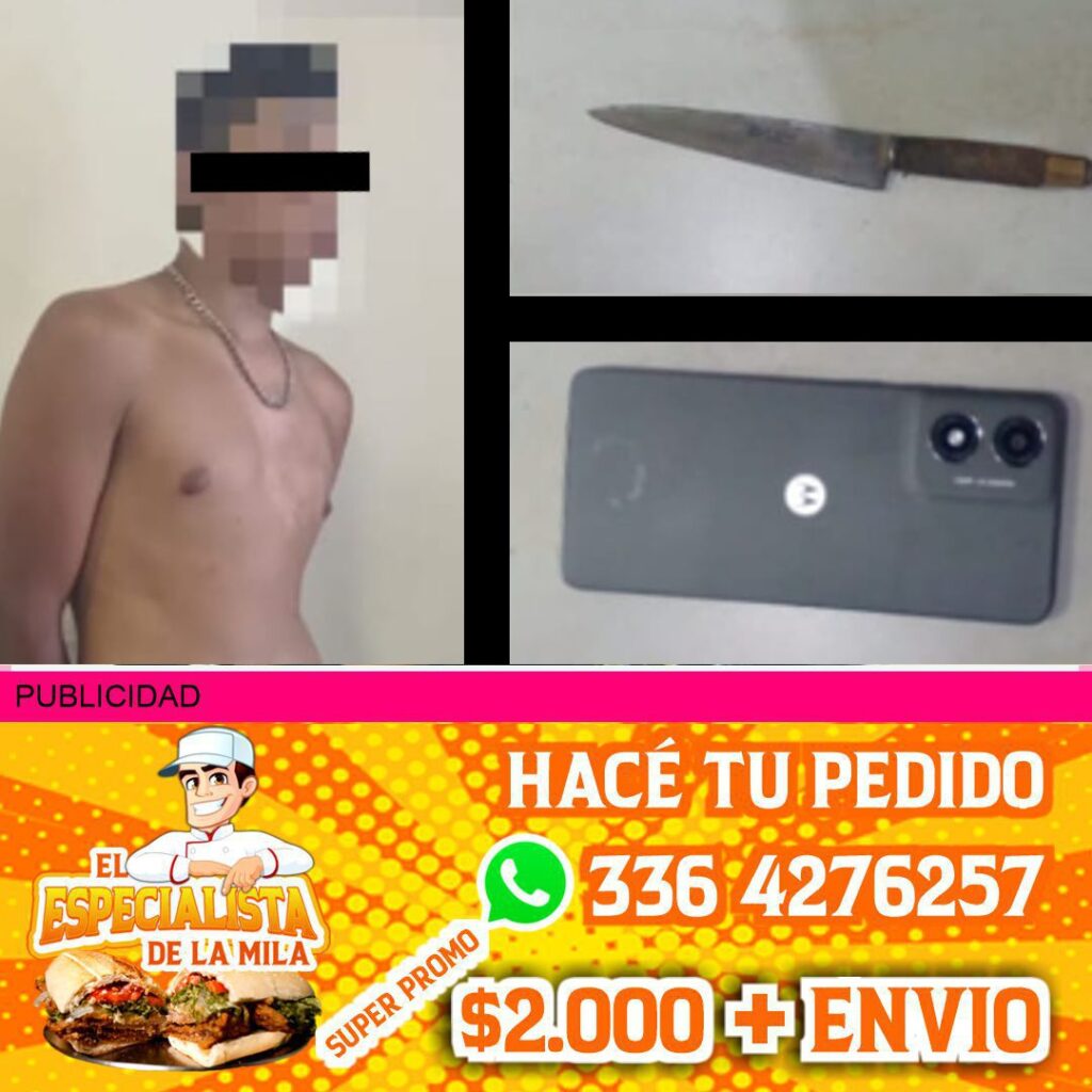 robo a un menor a punta de cuchillo