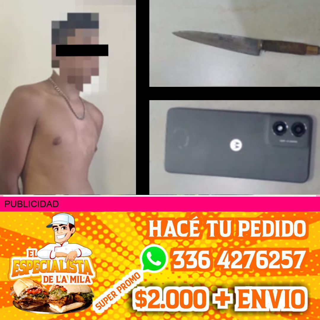 robo a un menor a punta de cuchillo