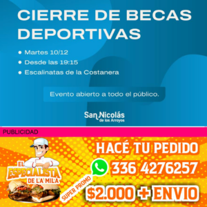 becas deportivas en san nicolas