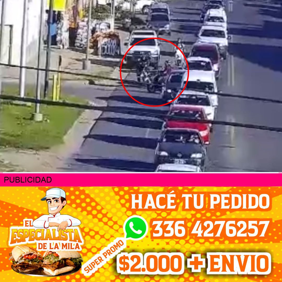 choque entre dos motos en san Nicolás