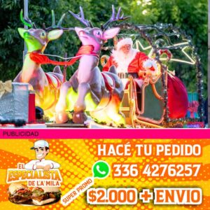 recorrido de papa noel por san nicolas