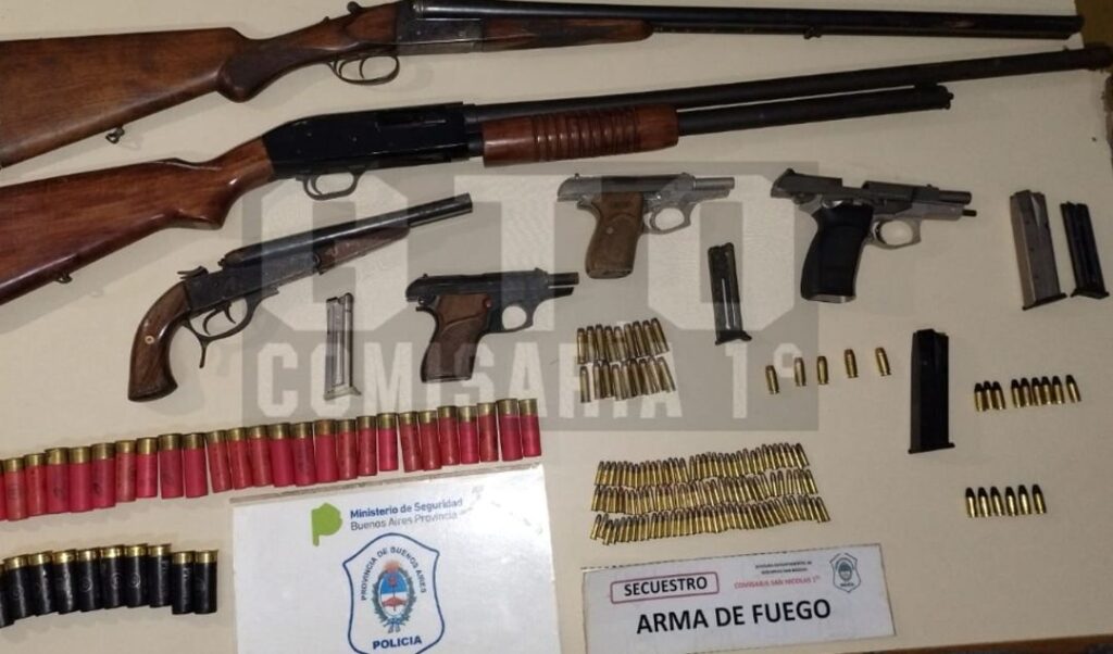 secuestro de armas en San Nicolás