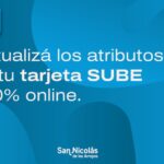 Desde ahora, los usuarios de la Tarjeta SUBE en San Nicolás podrán actualizar sus atributos de manera 100% digital, agilizando el trámite sin necesidad de acudir personalmente a las oficinas.