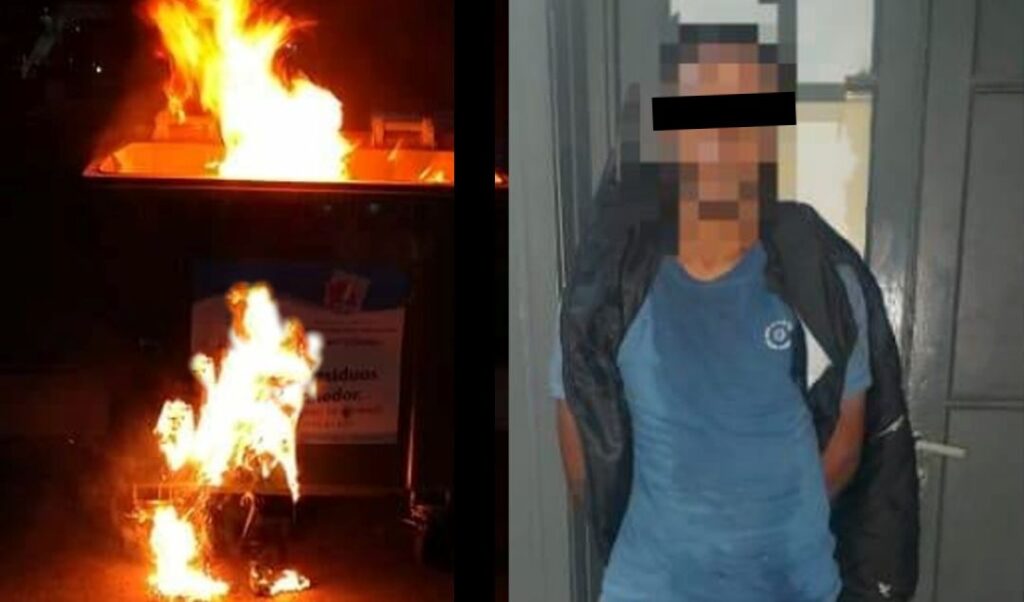 Un hombre fue detenido en San Nicolás tras ser sorprendido prendiendo fuego un contenedor de basura en la vía pública. Según informaron fuentes policiales, al momento de su arresto, también intentó quemar a un efectivo policial, lo que agravó su situación legal.