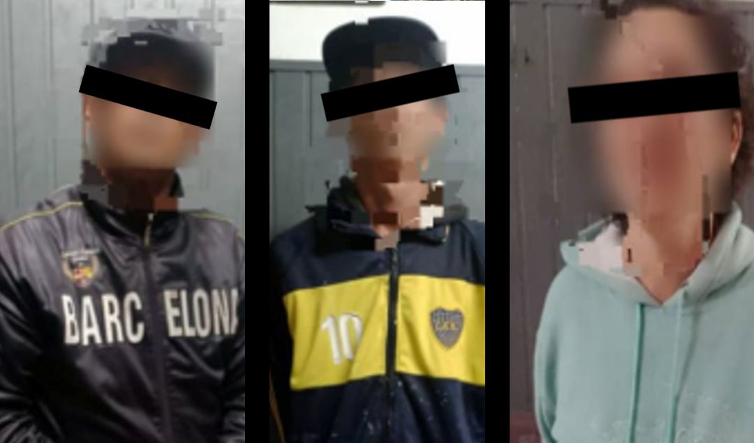 Tres personas fueron aprehendidas el sábado 17 de mayo tras ser sorprendidas robando pertenencias dentro de un colectivo de la línea 512, en la intersección de las calles Pellegrini y Almafuerte.