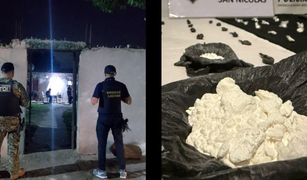 Efectivos de la Delegación Departamental de Investigaciones del Tráfico de Drogas Ilícitas de San Nicolás, con el apoyo de la UTOI, llevaron a cabo dos allanamientos simultáneos en el barrio Asonia en el marco de una causa por comercialización de drogas. La operación fue autorizada por el Juez Dr. Román Parodi, titular del Juzgado de Garantías N.º 01 Departamental de San Nicolás, a partir de una investigación iniciada en marzo por la UFI N.º 1, a cargo de la Dra. María Verónica Marcantonio.