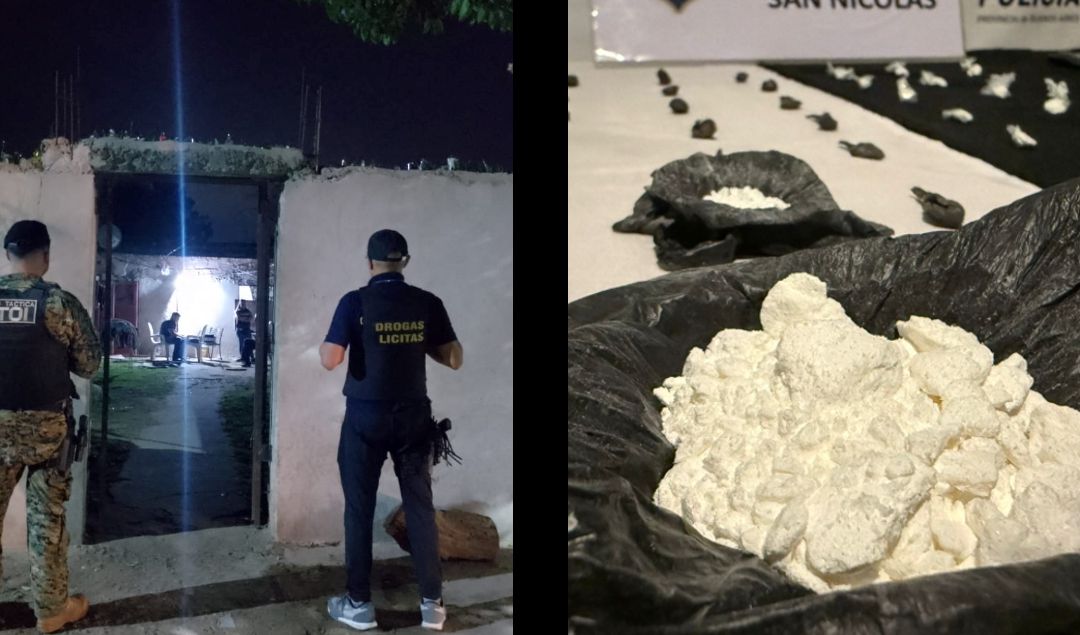 Efectivos de la Delegación Departamental de Investigaciones del Tráfico de Drogas Ilícitas de San Nicolás, con el apoyo de la UTOI, llevaron a cabo dos allanamientos simultáneos en el barrio Asonia en el marco de una causa por comercialización de drogas. La operación fue autorizada por el Juez Dr. Román Parodi, titular del Juzgado de Garantías N.º 01 Departamental de San Nicolás, a partir de una investigación iniciada en marzo por la UFI N.º 1, a cargo de la Dra. María Verónica Marcantonio.