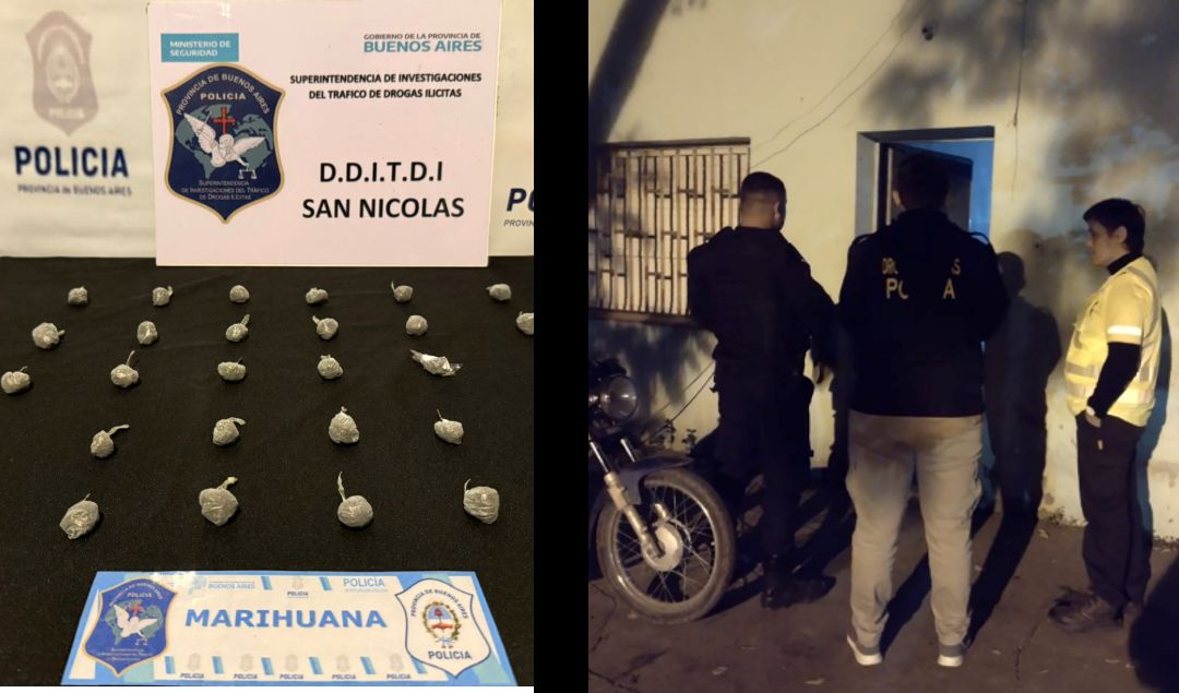En un operativo realizado en la localidad de Villa Ramallo, un hombre identificado como Walter Bazán, de 49 años, fue detenido por comercialización de estupefacientes y tenencia de drogas con fines de venta.