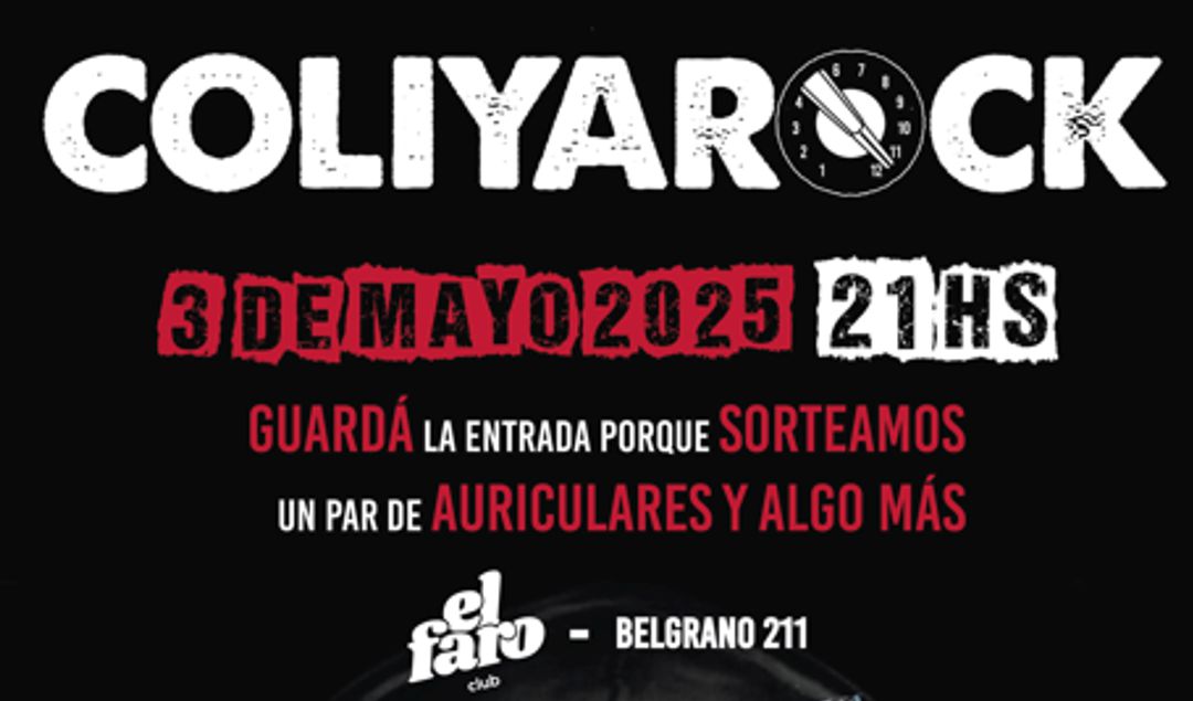 Este viernes por la noche, San Nicolás se prepara para vibrar el mejor rock and roll de la ciudad. La icónica banda nicoleña Coliyarock vuelve a los escenarios locales. “Para los amantes del rock and roll es la cita perfecta. Para el resto de los mortales, es la oportunidad de experimentar una verdadera fiesta rockera”, aseguran los integrantes de la banda.