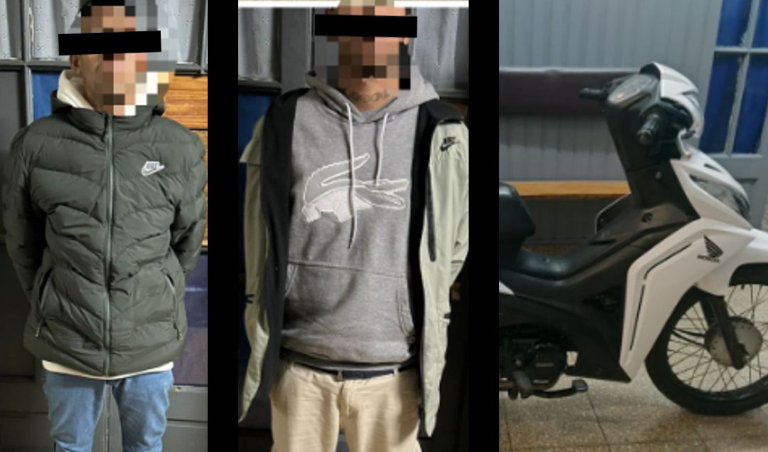 En un operativo realizado por el Comando de Patrullas de San Nicolás, dos hombres fueron aprehendidos este martes 21 de mayo mientras circulaban a bordo de una motocicleta con pedido de secuestro activo por robo. El procedimiento se llevó a cabo en inmediaciones de Carlos Gardel y Necochea, en barrio Las Mellizas.