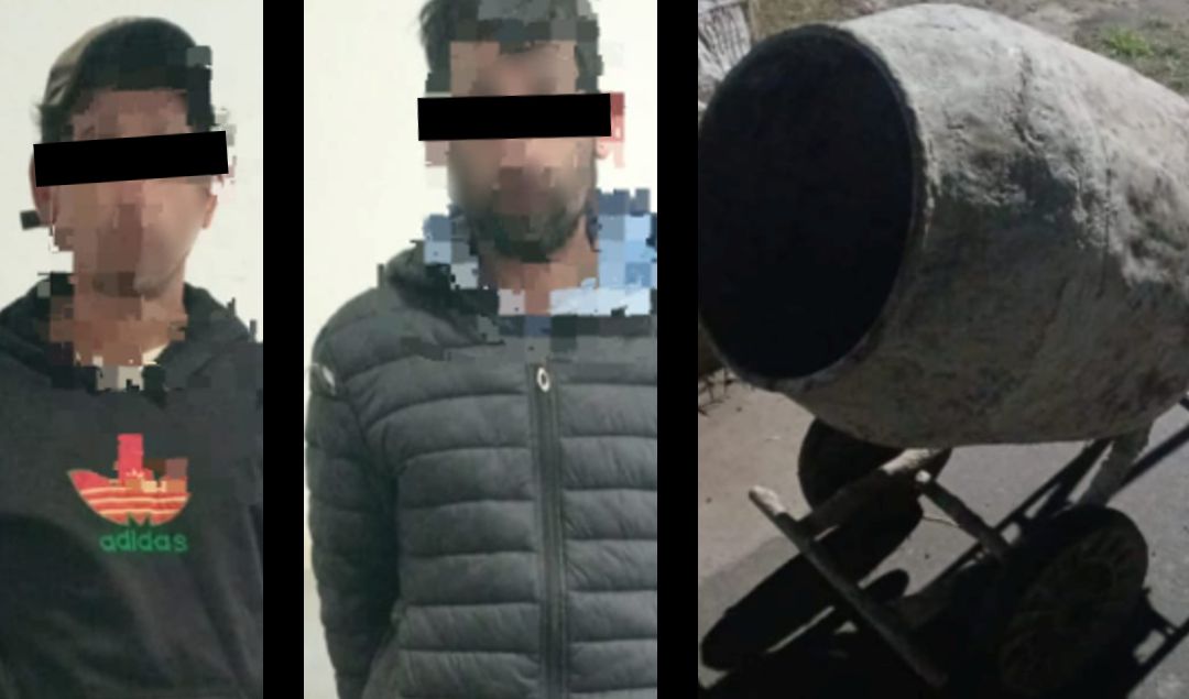 Dos sujetos fueron detenidos por personal del Comando de Patrullas de San Nicolás, cuando fueron interceptados trasladando una máquina hormigonera cuya procedencia no pudieron justificar.