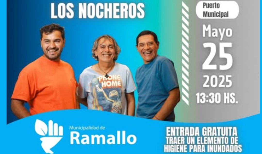 Ramallo se prepara con entusiasmo para vivir una jornada especial este 25 de Mayo, con una serie de actividades para celebrar el Día de la Patria. El evento central contará con la actuación estelar de Los Nocheros, quienes brindarán un show gratuito para toda la comunidad.