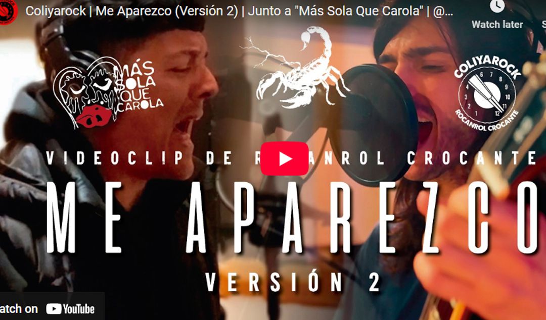 La banda nicoleña Coliyarock, liderada por Munu Colabella, lanzó su nuevo videoclip con una reversión explosiva de su último hit Me Aparezco, en colaboración con Diego Vallejo, vocalista del grupo Más Sola Que Carola. El estreno ya está disponible en todas las redes sociales de la banda y está generando un gran impacto.