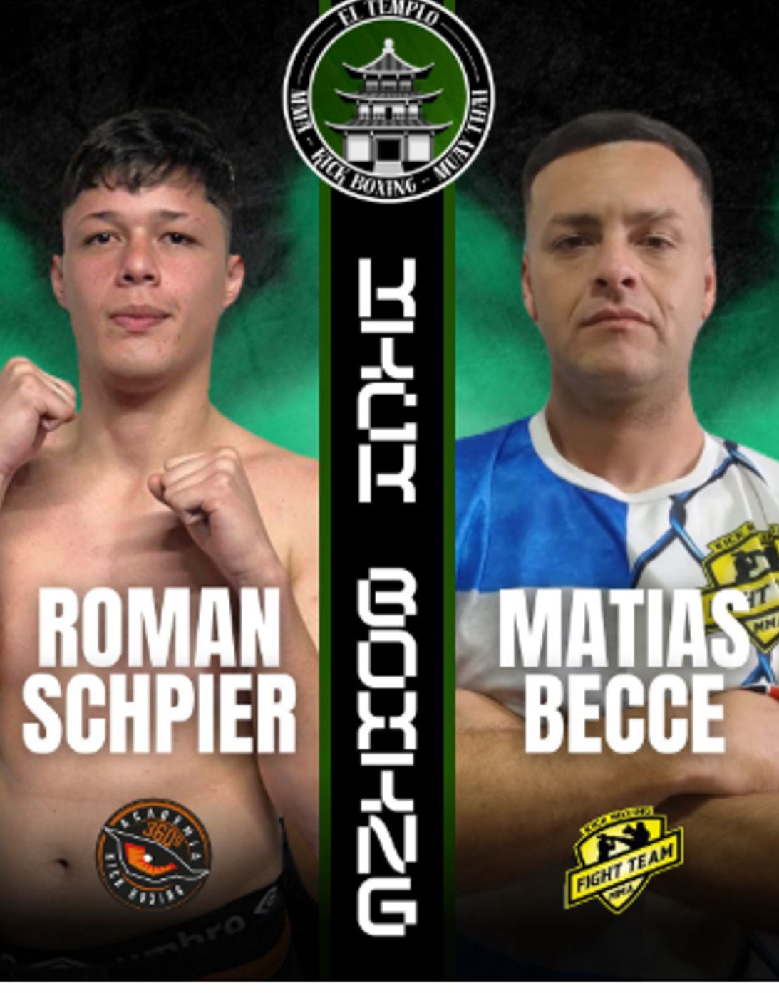 El nicoleño Matías Becce se enfrentará este viernes al rosarino Román Schpier en una esperada velada de kickboxing que tendrá lugar en la localidad de Gálvez. El evento, titulado El Templo, reúne a destacados peleadores del circuito nacional y genera gran expectativa entre los fanáticos del deporte de contacto.