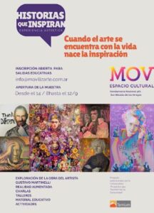 Del 14 de agosto al 12 de septiembre de 2025, el Espacio MOV será sede de una exposición única: "Historias que inspiran", un proyecto que propone una experiencia transformadora a través del arte, la tecnología y las historias de vida reales. La muestra invita a reflexionar sobre cómo nuestras vivencias pueden ser fuente de creatividad e inspiración para otros.