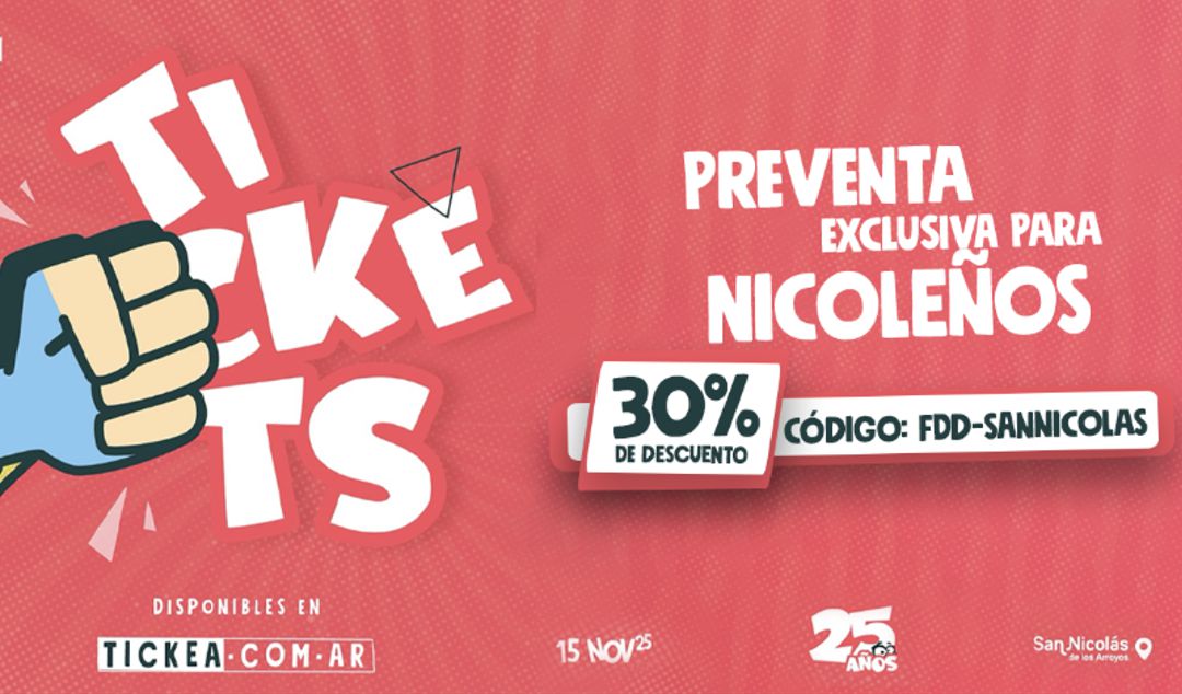 El próximo 15 de noviembre, la tradicional Fiesta de Disfraces de Paraná se trasladará al Autódromo San Nicolás, y ya se encuentra disponible la preventa exclusiva para nicoleños con un 30% de descuento.